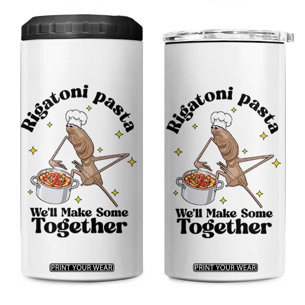 Rigatoni Pasta Chef Marcus The Worm 4 in 1 Can Cooler Tumbler We'll Make Some Together Wholesome Weird Meme TS02 One Size: 16 oz White Print Your Wear