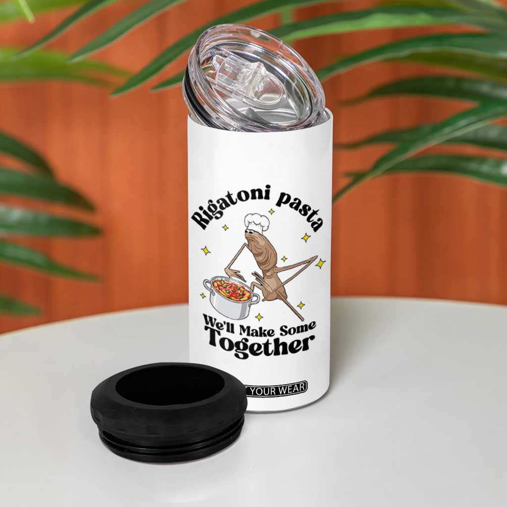 Rigatoni Pasta Chef Marcus The Worm 4 in 1 Can Cooler Tumbler We'll Make Some Together Wholesome Weird Meme TS02 Print Your Wear