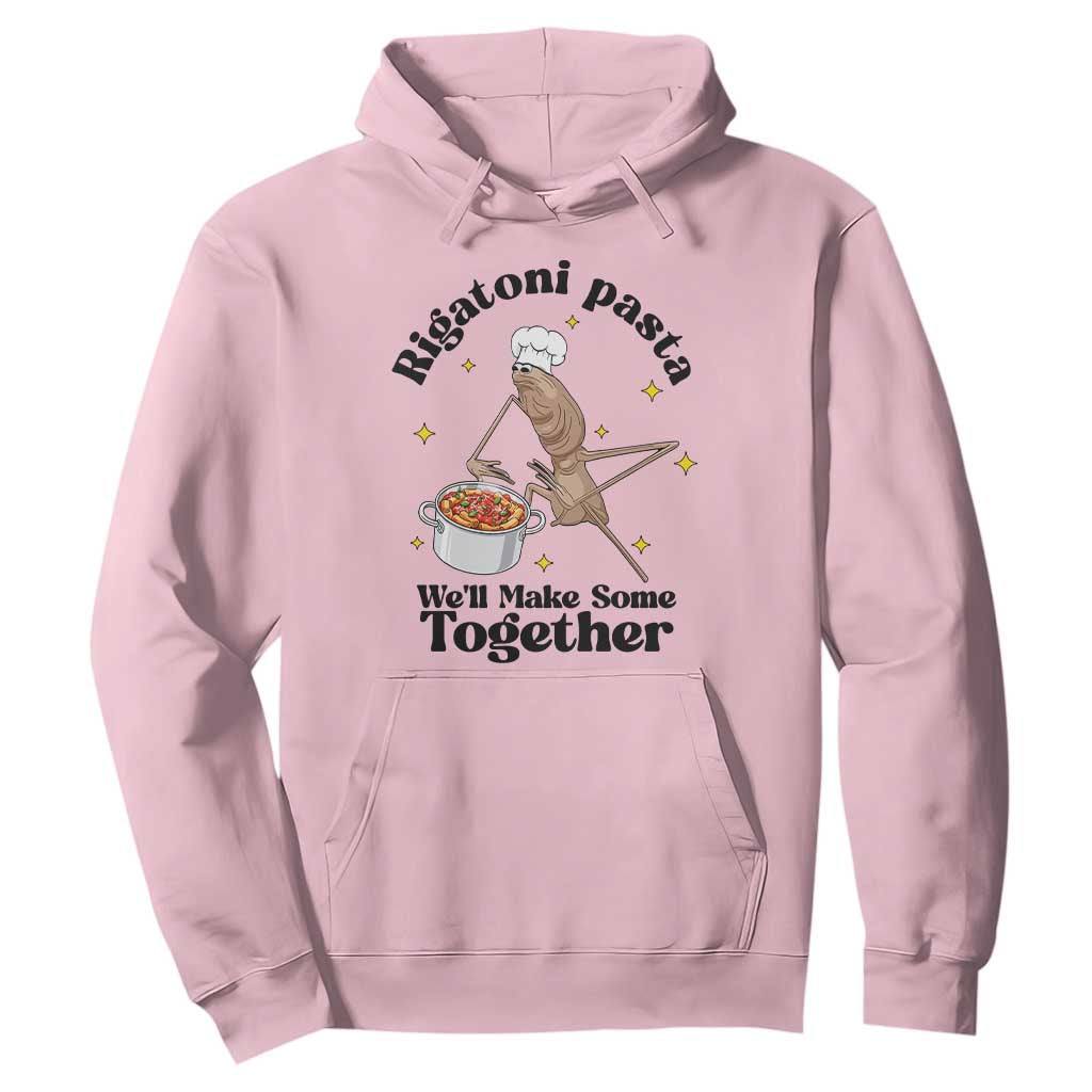 Rigatoni Pasta Chef Marcus The Worm Hoodie We'll Make Some Together Wholesome Weird Meme TS02 Light Pink Print Your Wear