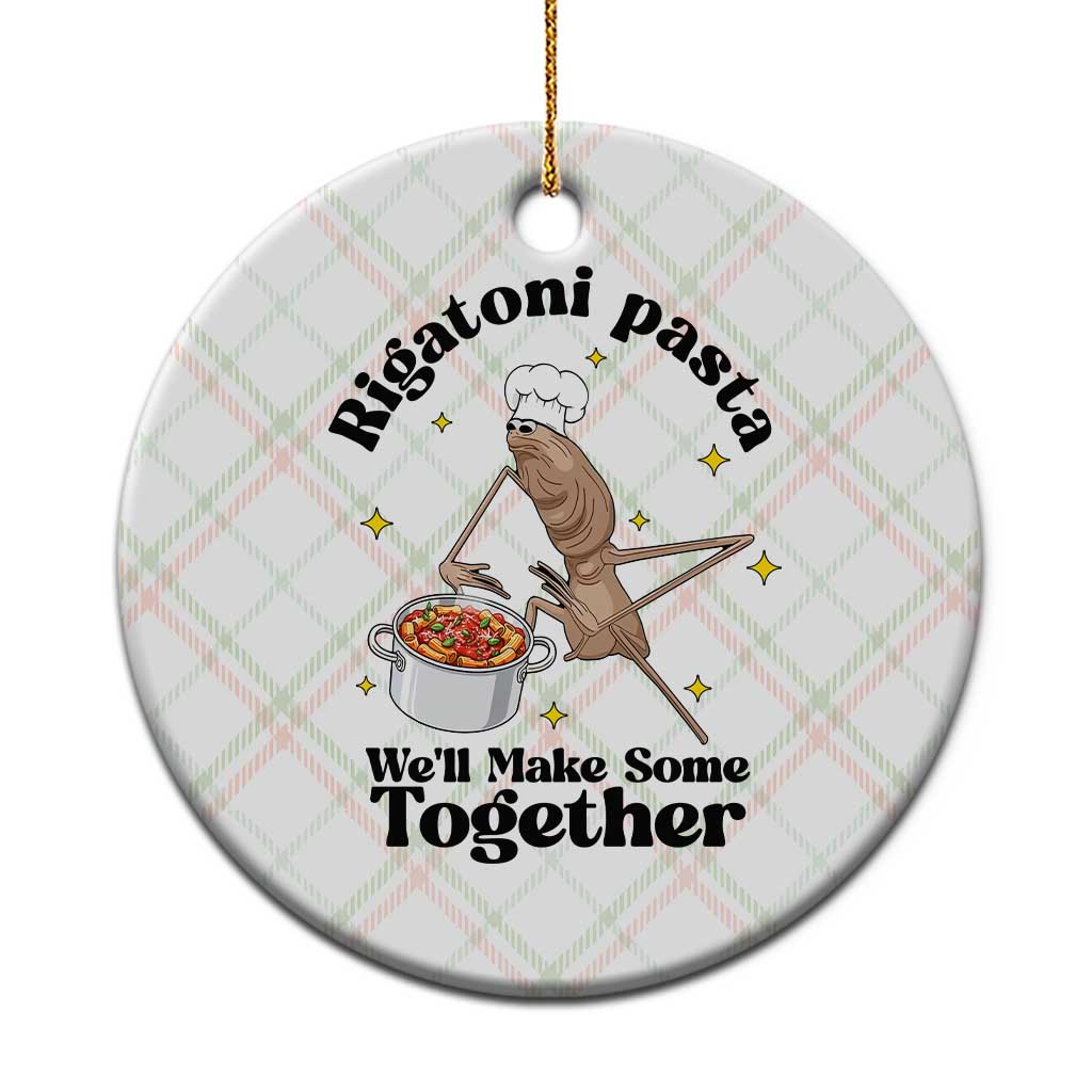 Rigatoni Pasta Chef Marcus The Worm Ceramic Ornament We'll Make Some Together Wholesome Weird Meme TS02 1pc Christmas Plaid Print Your Wear