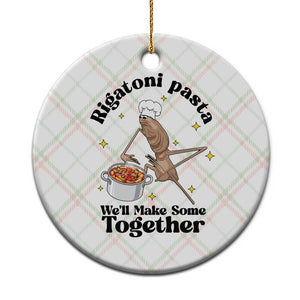 Rigatoni Pasta Chef Marcus The Worm Ceramic Ornament We'll Make Some Together Wholesome Weird Meme TS02 1pc Christmas Plaid Print Your Wear