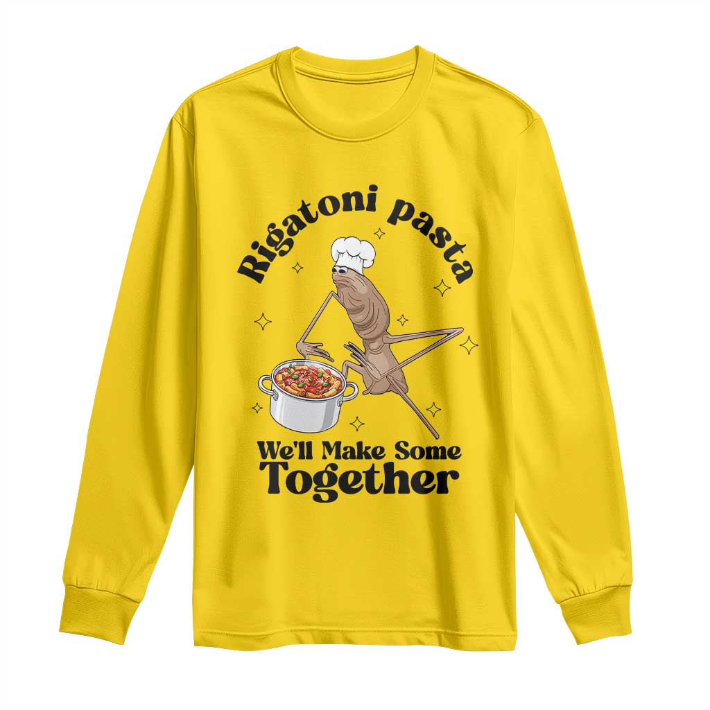 Rigatoni Pasta Chef Marcus The Worm Long Sleeve Shirt We'll Make Some Together Wholesome Weird Meme TS02 Daisy Print Your Wear
