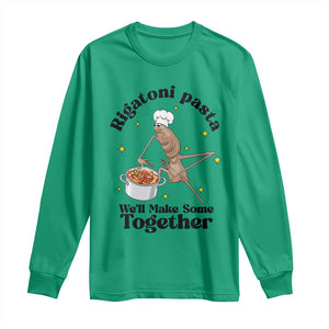 Rigatoni Pasta Chef Marcus The Worm Long Sleeve Shirt We'll Make Some Together Wholesome Weird Meme TS02 Irish Green Print Your Wear