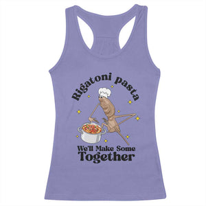 Rigatoni Pasta Chef Marcus The Worm Racerback Tank Top We'll Make Some Together Wholesome Weird Meme TS02 Violet Print Your Wear