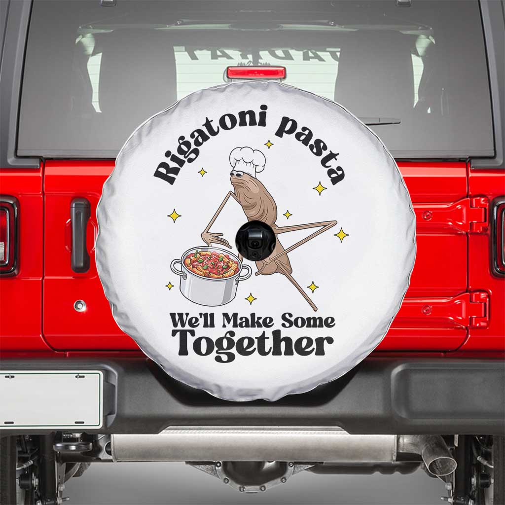 Rigatoni Pasta Chef Marcus The Worm Spare Tire Cover We'll Make Some Together Wholesome Weird Meme TS02 White Print Your Wear