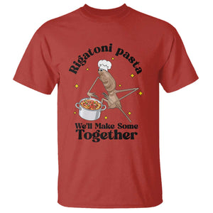 Rigatoni Pasta Chef Marcus The Worm T Shirt We'll Make Some Together Wholesome Weird Meme TS02 Red Print Your Wear