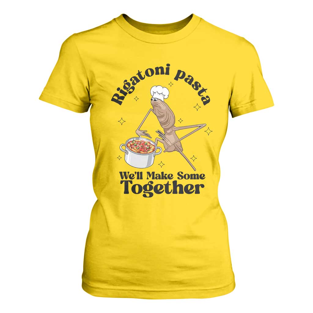 Rigatoni Pasta Chef Marcus The Worm T Shirt For Women We'll Make Some Together Wholesome Weird Meme TS02 Daisy Print Your Wear