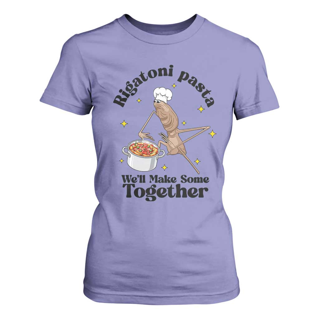Rigatoni Pasta Chef Marcus The Worm T Shirt For Women We'll Make Some Together Wholesome Weird Meme TS02 Violet Print Your Wear