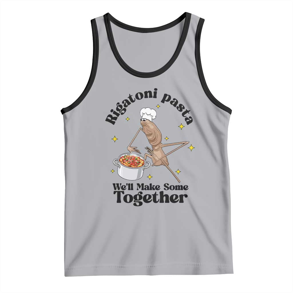 Rigatoni Pasta Chef Marcus The Worm Tank Top We'll Make Some Together Wholesome Weird Meme TS02 Athletic Heather Black Print Your Wear