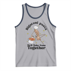 Rigatoni Pasta Chef Marcus The Worm Tank Top We'll Make Some Together Wholesome Weird Meme TS02 Athletic Heather Navy Print Your Wear