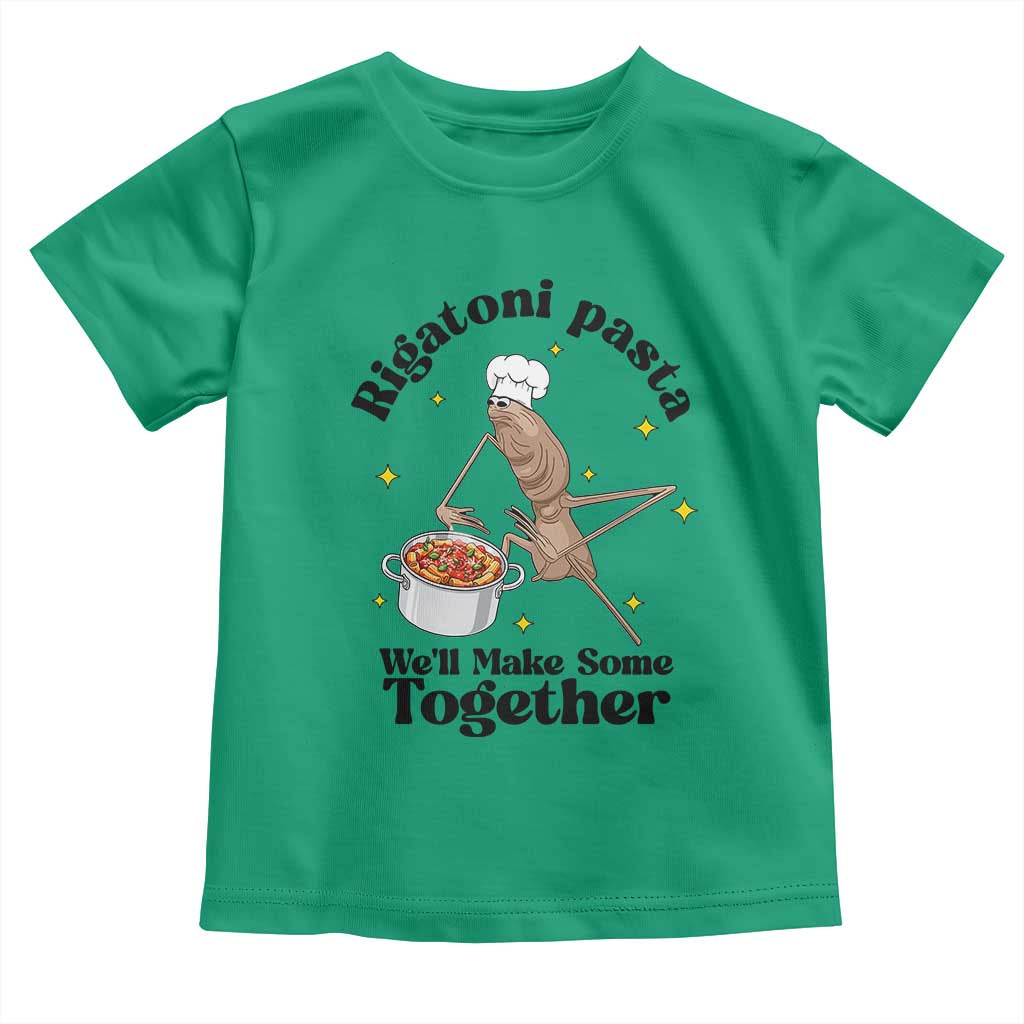 Rigatoni Pasta Chef Marcus The Worm Toddler T Shirt We'll Make Some Together Wholesome Weird Meme TS02 Irish Green Print Your Wear