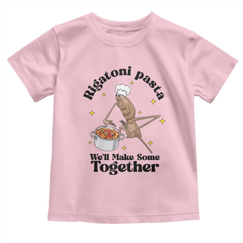 Rigatoni Pasta Chef Marcus The Worm Toddler T Shirt We'll Make Some Together Wholesome Weird Meme TS02 Light Pink Print Your Wear