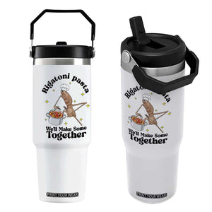 Rigatoni Pasta Chef Marcus The Worm Flip Straw Tumbler We'll Make Some Together Wholesome Weird Meme TS02 One Size: 30 oz White Print Your Wear