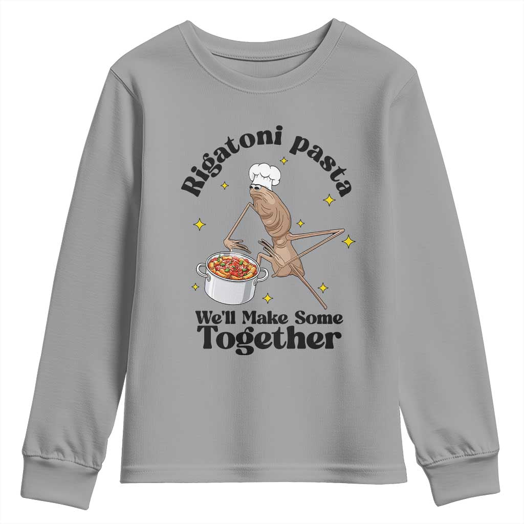 Rigatoni Pasta Chef Marcus The Worm Youth Sweatshirt We'll Make Some Together Wholesome Weird Meme TS02 Sport Gray Print Your Wear