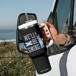 We'll Be Coming Scotland to USA Tumbler With Handle Scottish Fans Statue of Liberty TS02 Print Your Wear