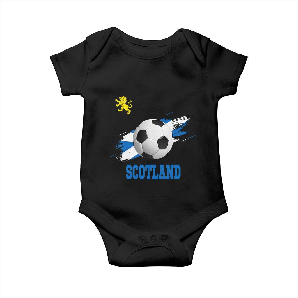 Scotland Soccer Flag Baby Onesie Scottish Football Fans Pride TS02 Black Print Your Wear
