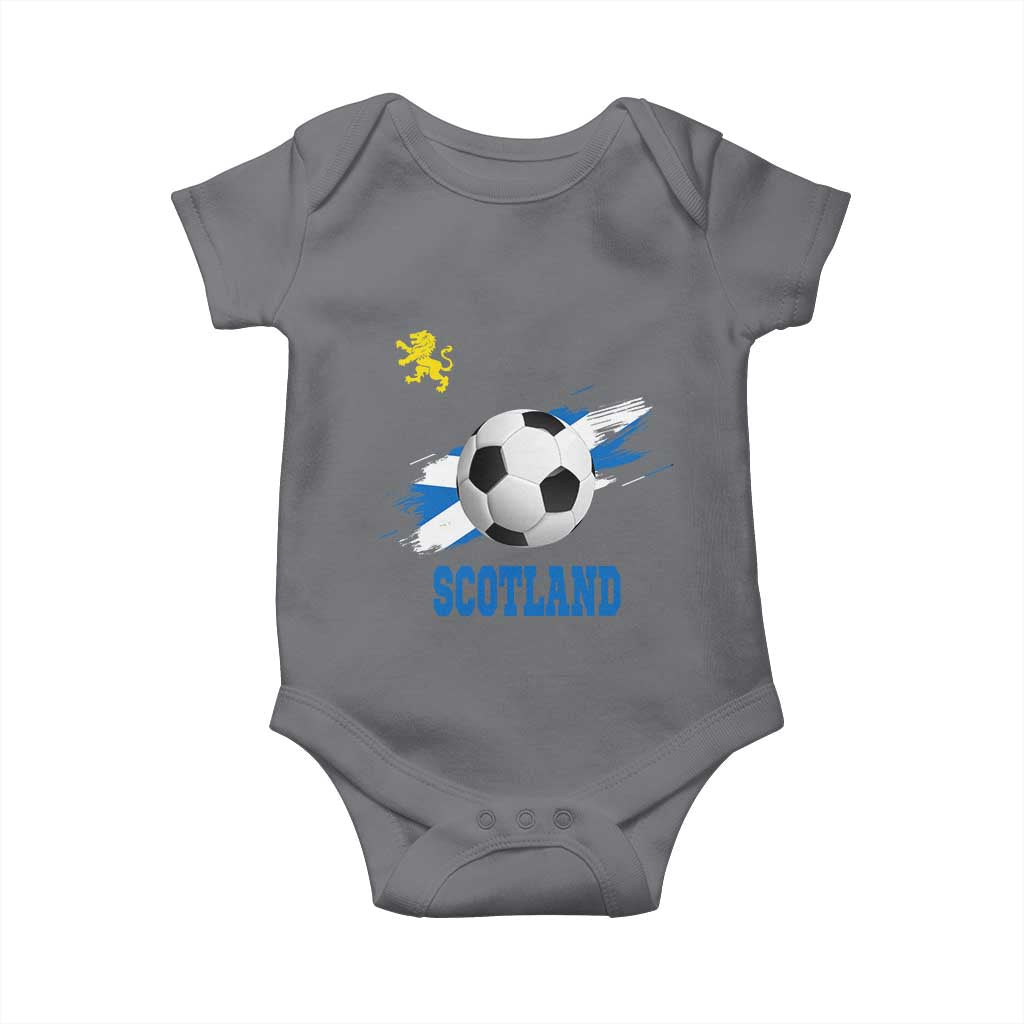 Scotland Soccer Flag Baby Onesie Scottish Football Fans Pride TS02 Charcoal Print Your Wear