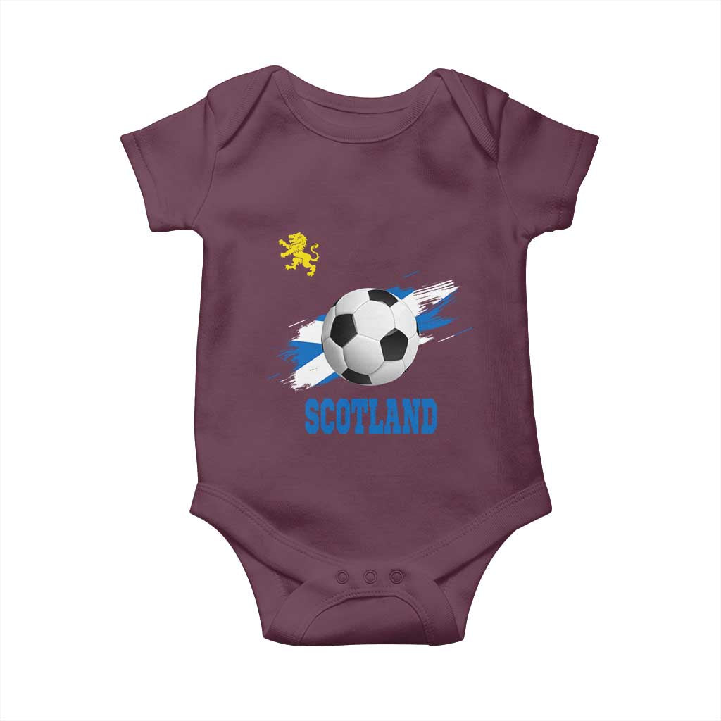 Scotland Soccer Flag Baby Onesie Scottish Football Fans Pride TS02 Maroon Print Your Wear