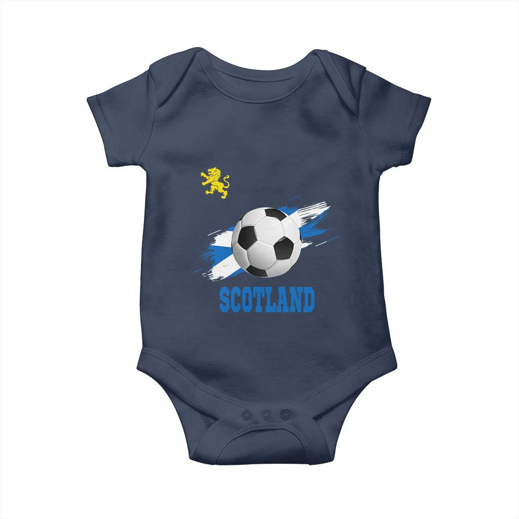 Scotland Soccer Flag Baby Onesie Scottish Football Fans Pride TS02 Navy Print Your Wear
