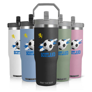 Scotland Soccer Flag Flip Straw Tumbler Scottish Football Fans Pride TS02 Print Your Wear