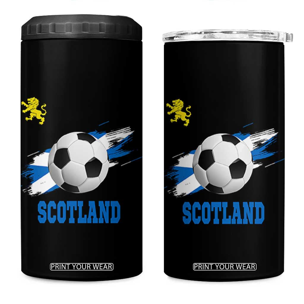 Scotland Soccer Flag 4 in 1 Can Cooler Tumbler Scottish Football Fans Pride TS02 One Size: 16 oz Black Print Your Wear