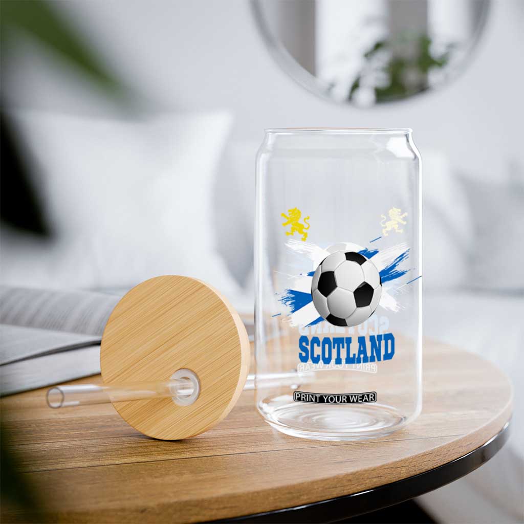 Scotland Soccer Flag Glass Can Scottish Football Fans Pride TS02 Print Your Wear