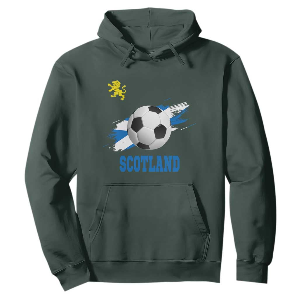 Scotland Soccer Flag Hoodie Scottish Football Fans Pride TS02 Dark Forest Green Print Your Wear