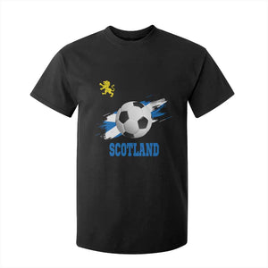 Scotland Soccer Flag T Shirt For Kid Scottish Football Fans Pride TS02 Black Print Your Wear