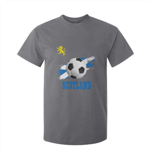 Scotland Soccer Flag T Shirt For Kid Scottish Football Fans Pride TS02 Charcoal Print Your Wear