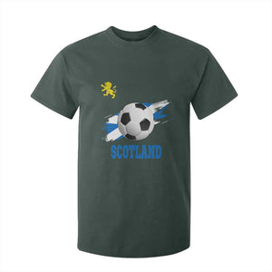 Scotland Soccer Flag T Shirt For Kid Scottish Football Fans Pride TS02 Dark Forest Green Print Your Wear