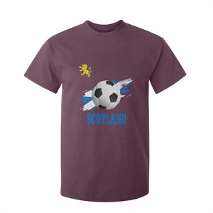 Scotland Soccer Flag T Shirt For Kid Scottish Football Fans Pride TS02 Maroon Print Your Wear