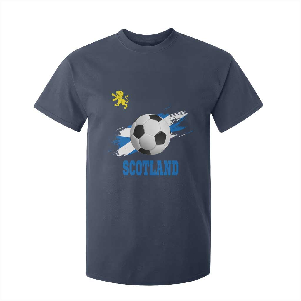 Scotland Soccer Flag T Shirt For Kid Scottish Football Fans Pride TS02 Navy Print Your Wear