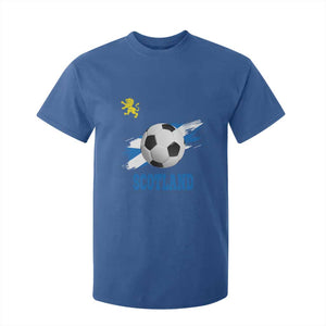Scotland Soccer Flag T Shirt For Kid Scottish Football Fans Pride TS02 Royal Blue Print Your Wear