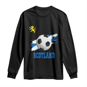 Scotland Soccer Flag Long Sleeve Shirt Scottish Football Fans Pride TS02 Black Print Your Wear