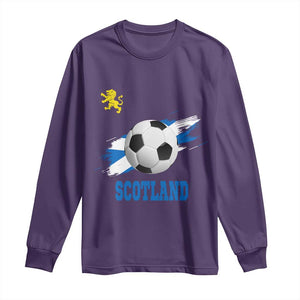 Scotland Soccer Flag Long Sleeve Shirt Scottish Football Fans Pride TS02 Purple Print Your Wear
