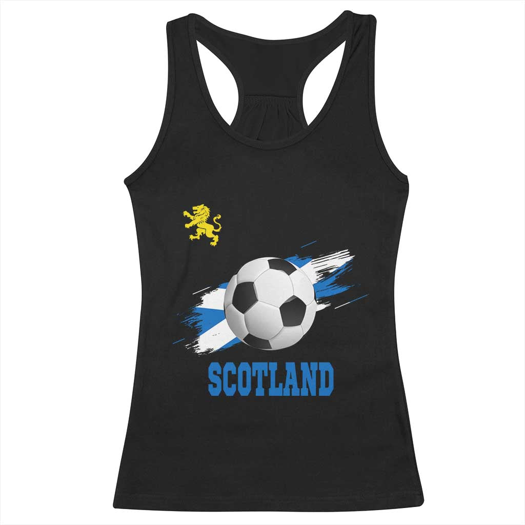 Scotland Soccer Flag Racerback Tank Top Scottish Football Fans Pride TS02 Black Print Your Wear