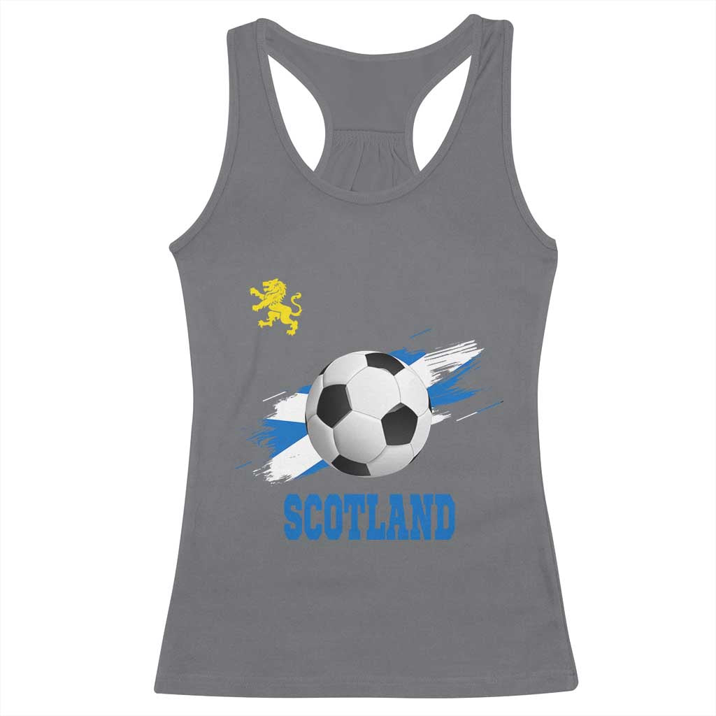 Scotland Soccer Flag Racerback Tank Top Scottish Football Fans Pride TS02 Charcoal Print Your Wear