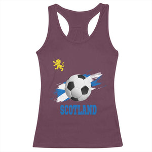 Scotland Soccer Flag Racerback Tank Top Scottish Football Fans Pride TS02 Maroon Print Your Wear