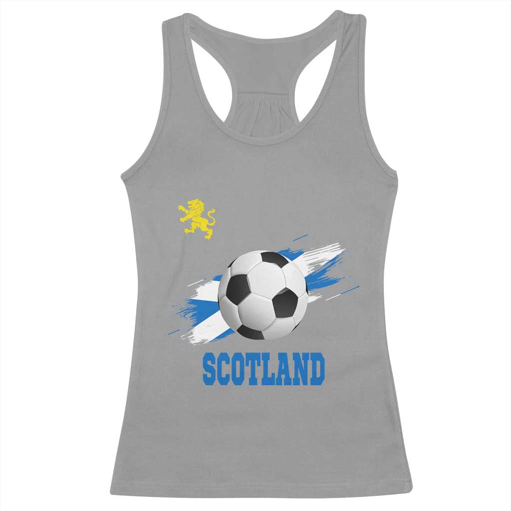 Scotland Soccer Flag Racerback Tank Top Scottish Football Fans Pride TS02 Sport Gray Print Your Wear