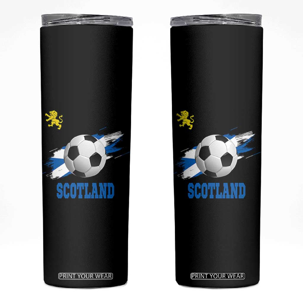 Scotland Soccer Flag Skinny Tumbler Scottish Football Fans Pride TS02 Black Print Your Wear