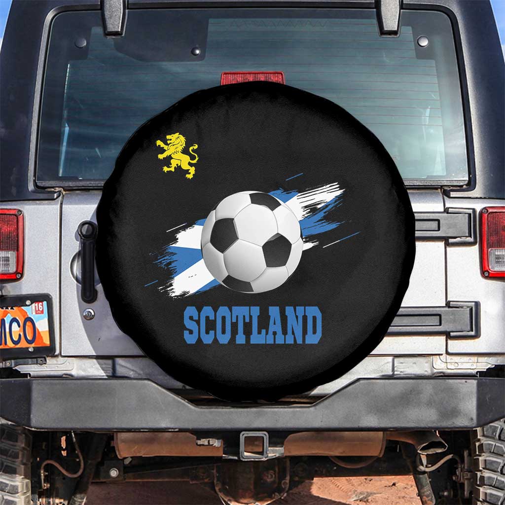 Scotland Soccer Flag Spare Tire Cover Scottish Football Fans Pride TS02 No hole Black Print Your Wear