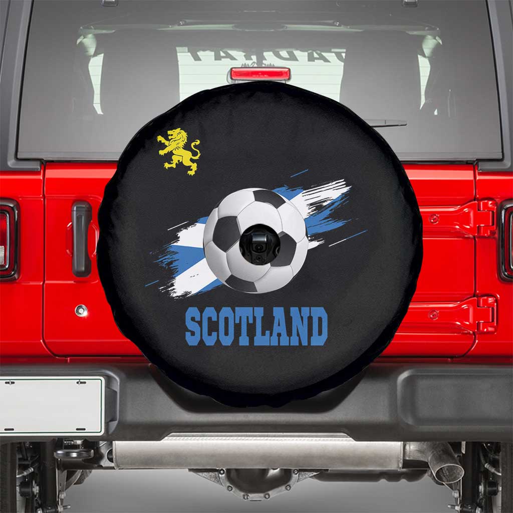 Scotland Soccer Flag Spare Tire Cover Scottish Football Fans Pride TS02 Black Print Your Wear