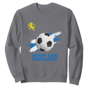 Scotland Soccer Flag Sweatshirt Scottish Football Fans Pride TS02 Charcoal Print Your Wear