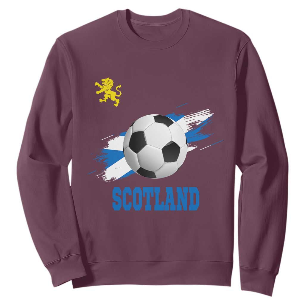 Scotland Soccer Flag Sweatshirt Scottish Football Fans Pride TS02 Maroon Print Your Wear