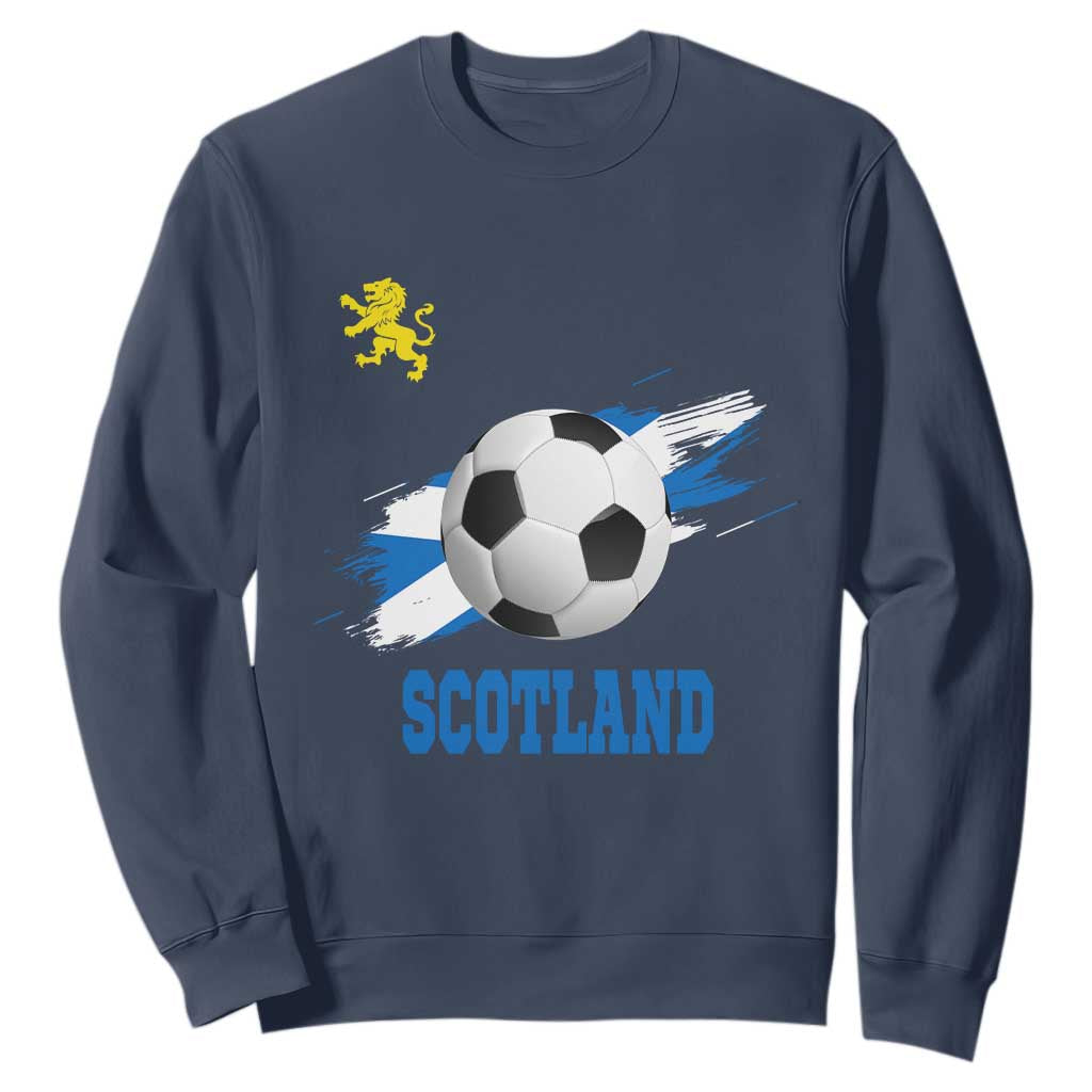 Scotland Soccer Flag Sweatshirt Scottish Football Fans Pride TS02 Navy Print Your Wear