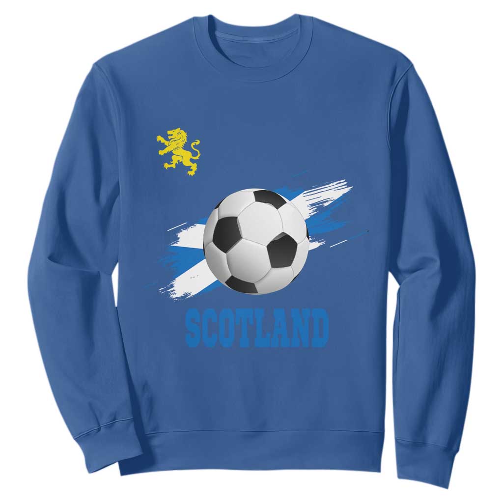 Scotland Soccer Flag Sweatshirt Scottish Football Fans Pride TS02 Royal Blue Print Your Wear