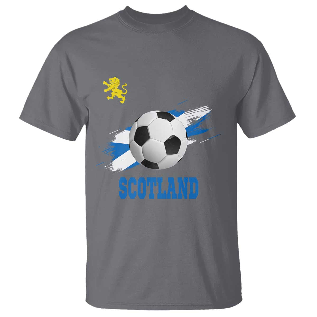 Scotland Soccer Flag T Shirt Scottish Football Fans Pride TS02 Charcoal Print Your Wear