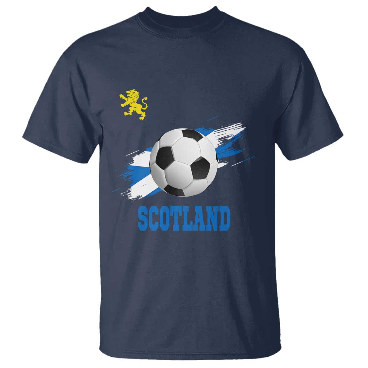 Scotland Soccer Flag T Shirt Scottish Football Fans Pride TS02 Navy Print Your Wear