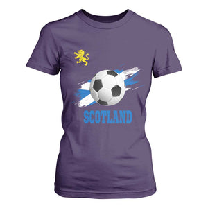 Scotland Soccer Flag T Shirt For Women Scottish Football Fans Pride TS02 Purple Print Your Wear