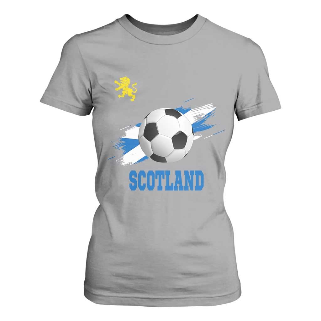 Scotland Soccer Flag T Shirt For Women Scottish Football Fans Pride TS02 Sport Gray Print Your Wear
